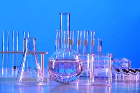 Laboratory Equipment On Table Stock Photos