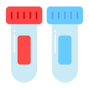 A laboratory equipment for trendy style vector test tube icon Иллюстрация