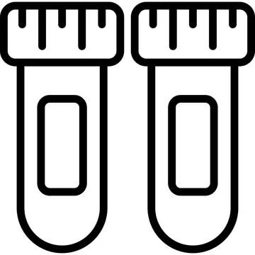 A laboratory equipment for trendy style vector test tube icon Иллюстрация