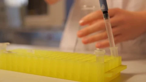 Laboratory examination, Liquid in the grinders Stock Footage 74578968