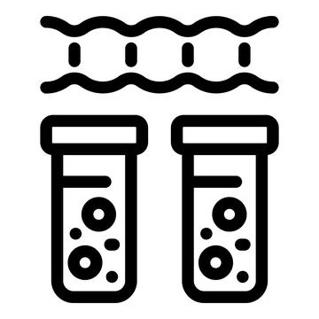 Laboratory experiment analyzing dna structure with test tubes Stock Illustration