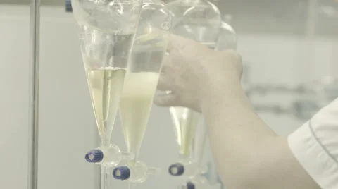 Laboratory experiment fluid Stock Footage 42755830