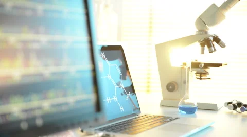 Laboratory experiment Stock Footage 56427220