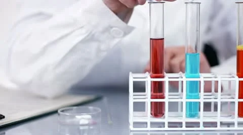 Laboratory experiment HD Stock Footage 10646635