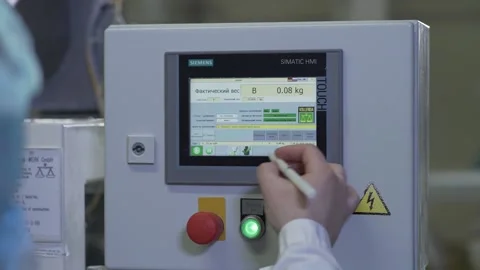 Laboratory expert adjusts the parameters of the weighing close up Stock-Footage 130356770