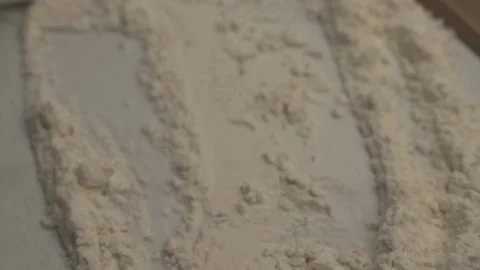 Laboratory expert checking the quality of flour extreme close up Video stock 130356742