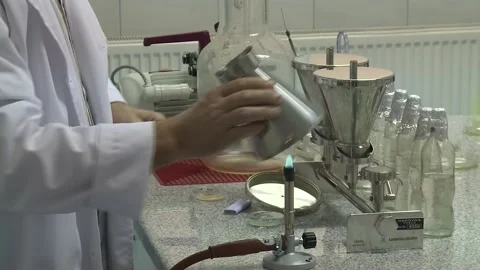 Laboratory flame burner Stock Footage 159980543