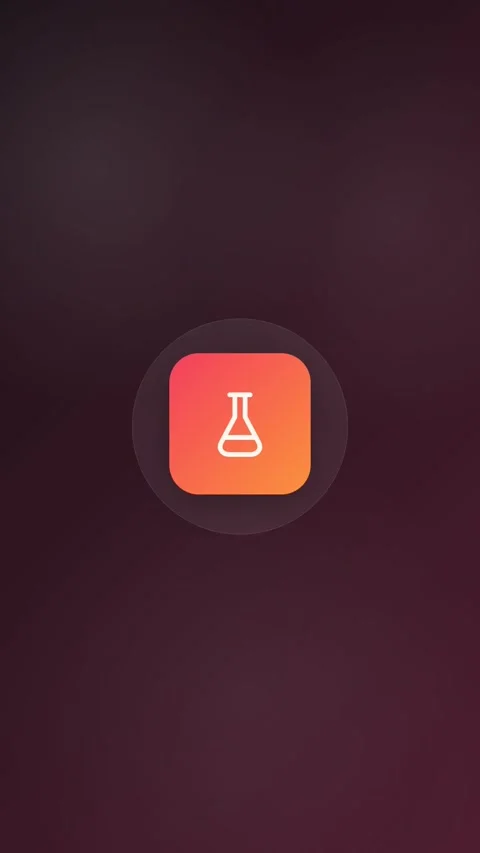 Laboratory Flask Animated Icon 9:16 Stock Footage 345160042