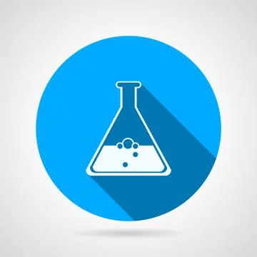 Laboratory flask flat vector icon Stock Illustration