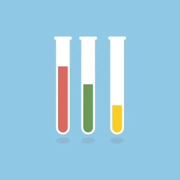Laboratory flask icon , Flat design style, vector illustration. Stock Illustration