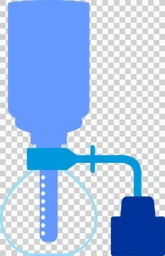LABORATORY FLASK ICON WITH JAR Stock Illustration