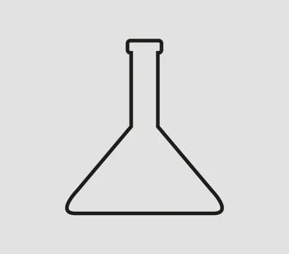 Laboratory flask icon on white background Stock Illustration