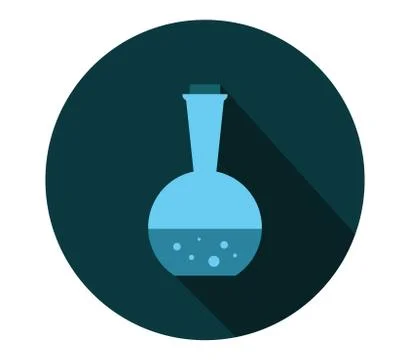 Laboratory flask icon on white background Stock Illustration