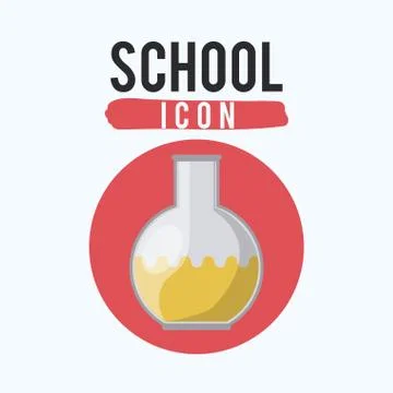 Laboratory flask of school  design Illustrazione stock
