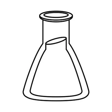 Laboratory flask test isolated icon Stock Illustration