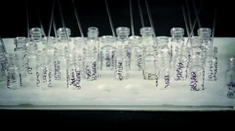 Laboratory flasks Stock Footage 10583963