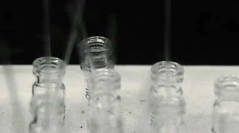 Laboratory flasks Stock Footage 10584024