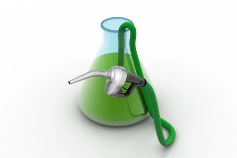 Laboratory flasks with oil pump Free Stock Illustration