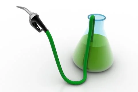 Laboratory flasks with oil pump Free Stock Illustration