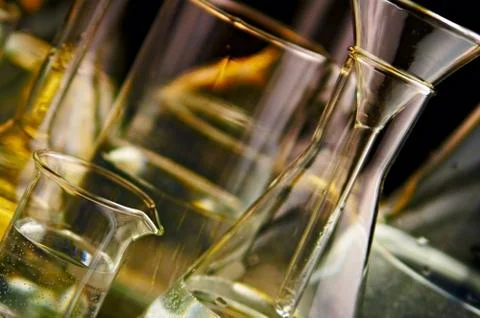 Laboratory flasks Stock Photos