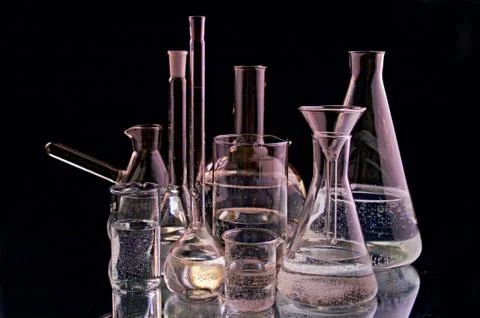 Laboratory flasks Stock-Fotos