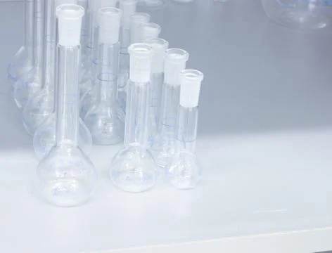 Laboratory flasks Stock Photos