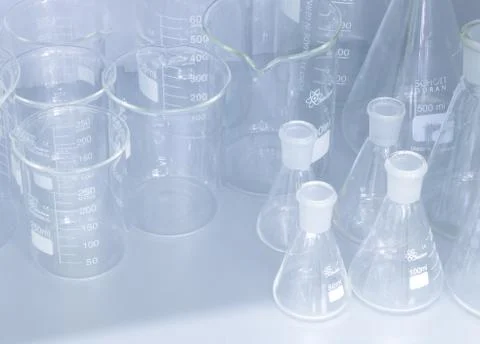 Laboratory flasks Stock Photos