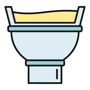 Laboratory funnel filtering liquid scientific equipment icon Stock Illustration