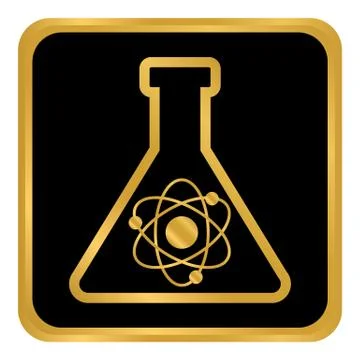 Laboratory glass button. 스톡 일러스트