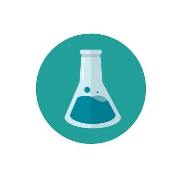 Laboratory glass flask icon Stock Illustration