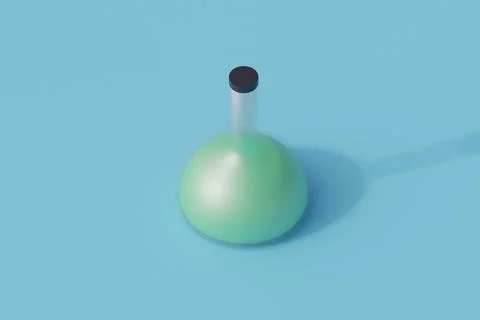Laboratory glass single isolated object. 3d render illustration イラスト素材