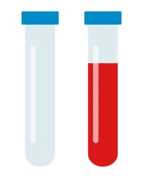 Laboratory glass tubes set vector icon flat isolated Stock Illustration