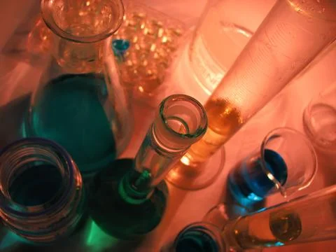 Laboratory glasses Stock Photos