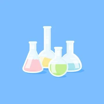 Laboratory glassware flask Stock Illustration