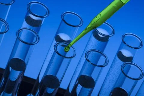 Laboratory Glassware, flasks and test tubes Stock Photos