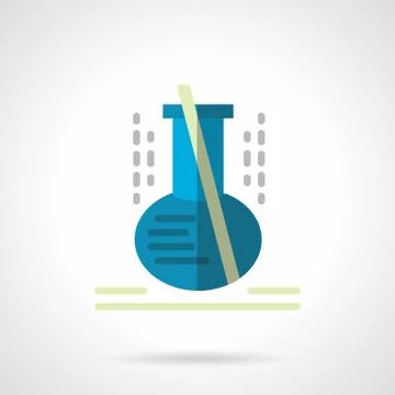 Laboratory glassware flat color vector icon Stock Illustration