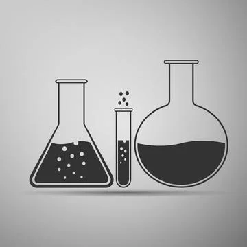 Laboratory glassware icon. 库存插图