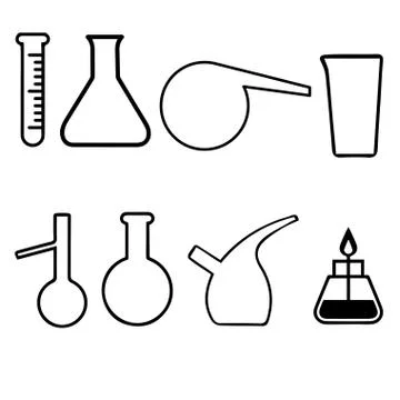 Laboratory glassware Stock Illustration