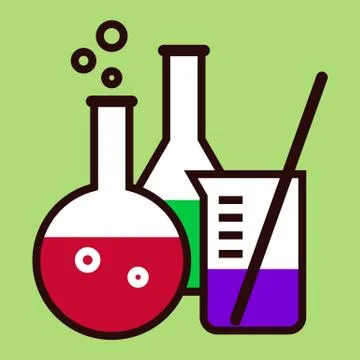 Laboratory glassware Illustrazione stock