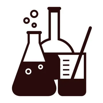 Laboratory glassware Stock Illustration