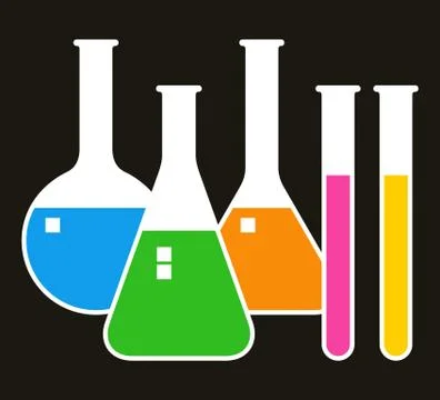 Laboratory glassware Stock Illustration