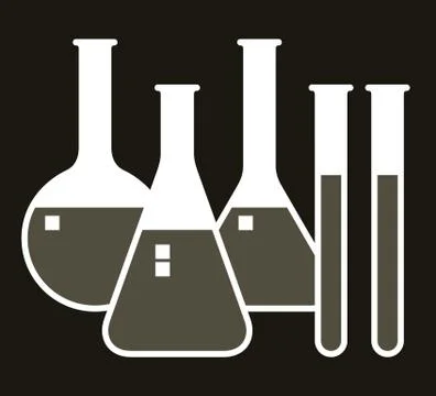 Laboratory glassware Stock Illustration
