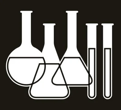 Laboratory glassware Stock Illustration