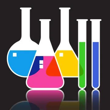 Laboratory glassware Stock Illustration