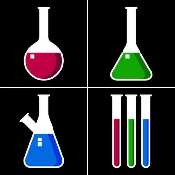 Laboratory glassware Stock Illustration
