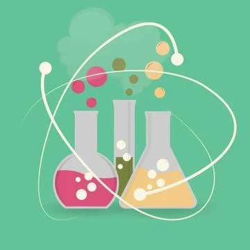 Laboratory glassware utensils Stock Illustration