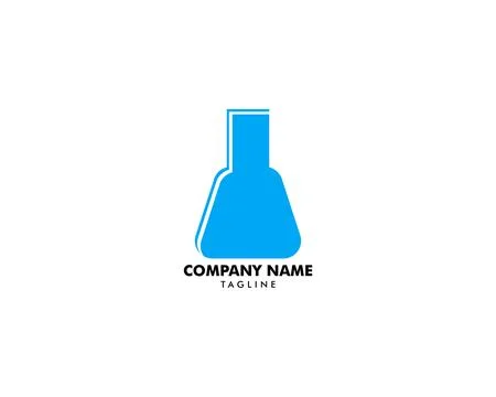 Laboratory Glassware Vector Logo Template Design Element Stock Illustration