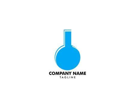 Laboratory Glassware Vector Logo Template Design Element Stock Illustration