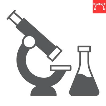 Laboratory glyph icon Illustrazione stock