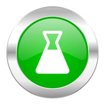 Laboratory green circle chrome web icon isolated. Ilustración de archivo